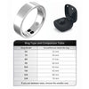 2026 Smart Ring with Vibration Call Notification Reminder for Men Stainless Steel Health Heart Rate Monitor Vibrating Alarm