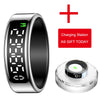 SY01 Men Women Smart Ring Smart Display Stainless Steel IP68 5ATM Waterproof Heart Rate Blood Oxygen Monitor Fashion Finger Ring