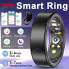 2026 New R09 Smart Ring Men Women with Charging Case, Heart Rate, Blood Oxygen Health and Sleep Monitoring For Android IOS Phone