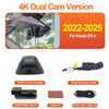 Dash Camera for Honda ZR-V ZRV ZR V 2022 2023 2024 2025,Plug and Play 4K 2160P Dash Cam for Car DVR Accessories